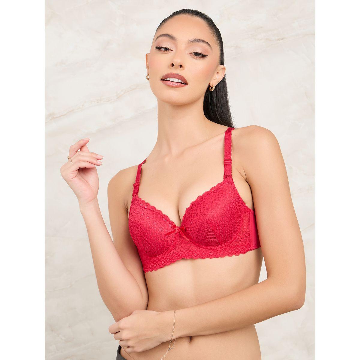 Styli Pack of 2 - Padded Wired All Over Geo Lace T-Shirt Bra-women-clothing-lingerie-bras-image-2