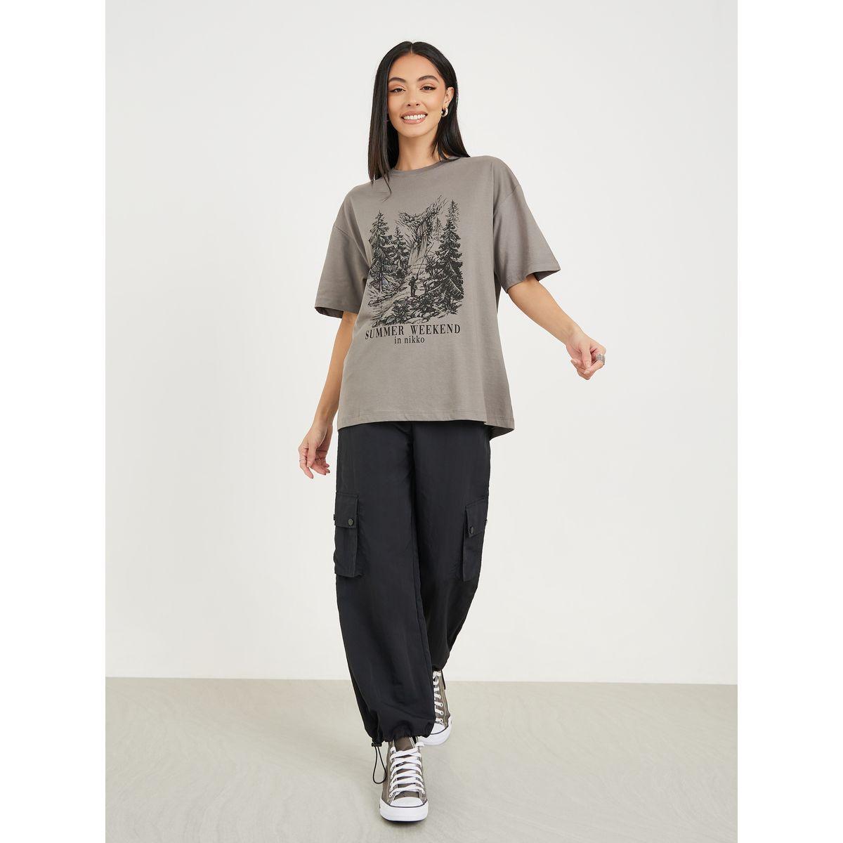 Styli Oversized Graphic Print Longline T-Shirt-women-clothing-tshirts-image-2