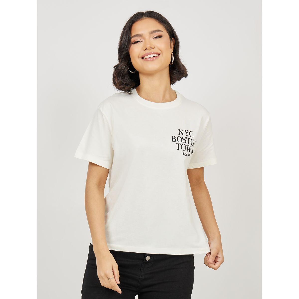 تيشيرت بأكتاف منخفضة واكمام قصيرة-women-clothing-tshirts-image-2