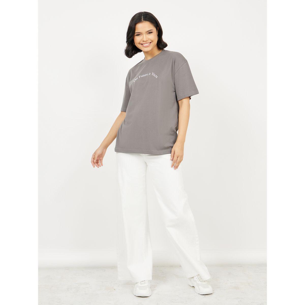 Styli Oversized Embroidered Slogan Drop Shoulder T-Shirt-women-clothing-tshirts-image-2