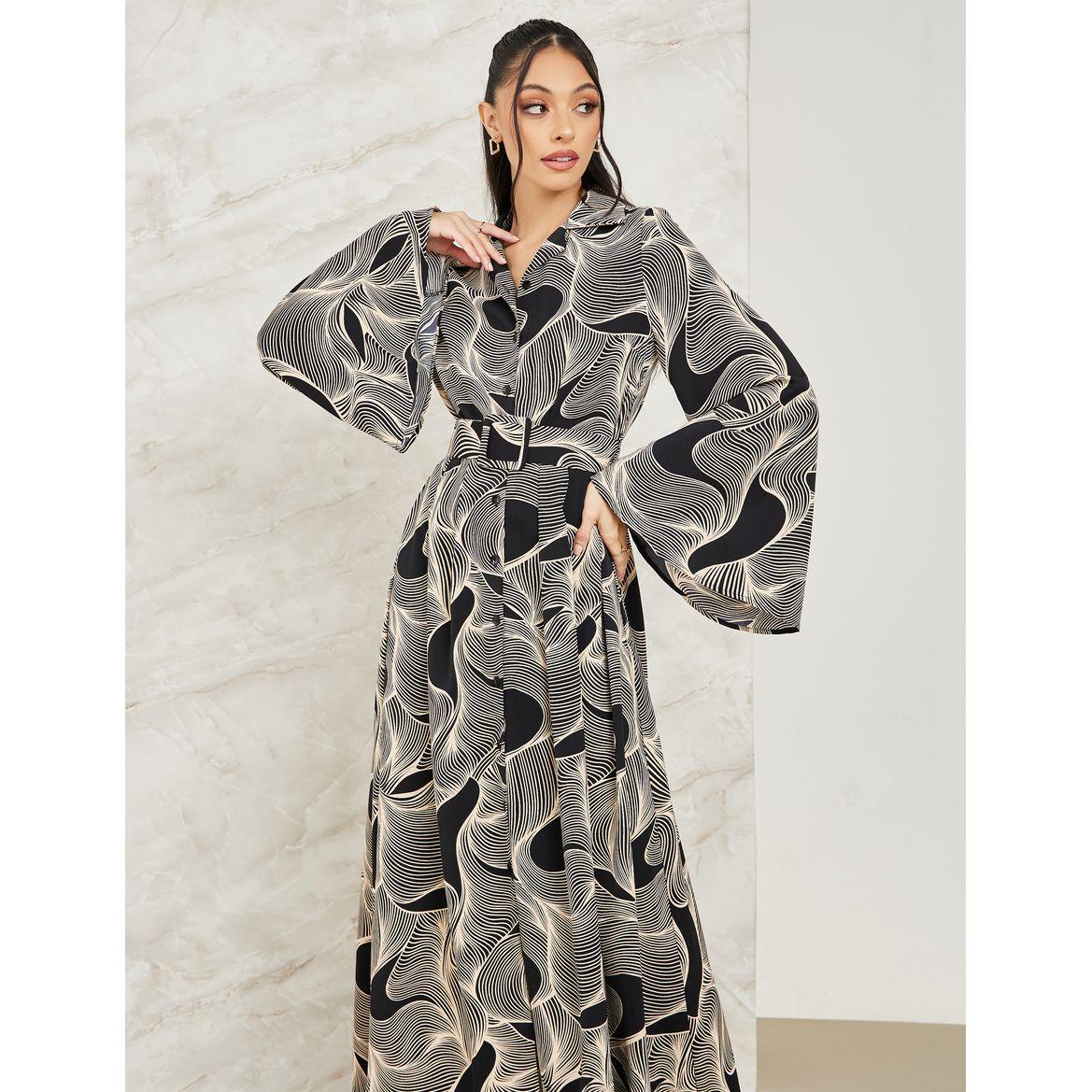 فستان طويل بطبعة مجردة-women-clothing-dresses-image-2