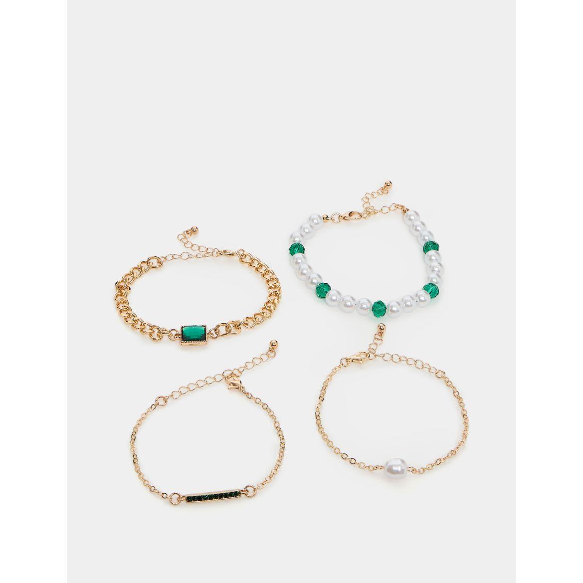 مجموعة من 4 أساور يد كاجوال-women-watchesandjewellery-jewellery-banglesandbracelets-image-1