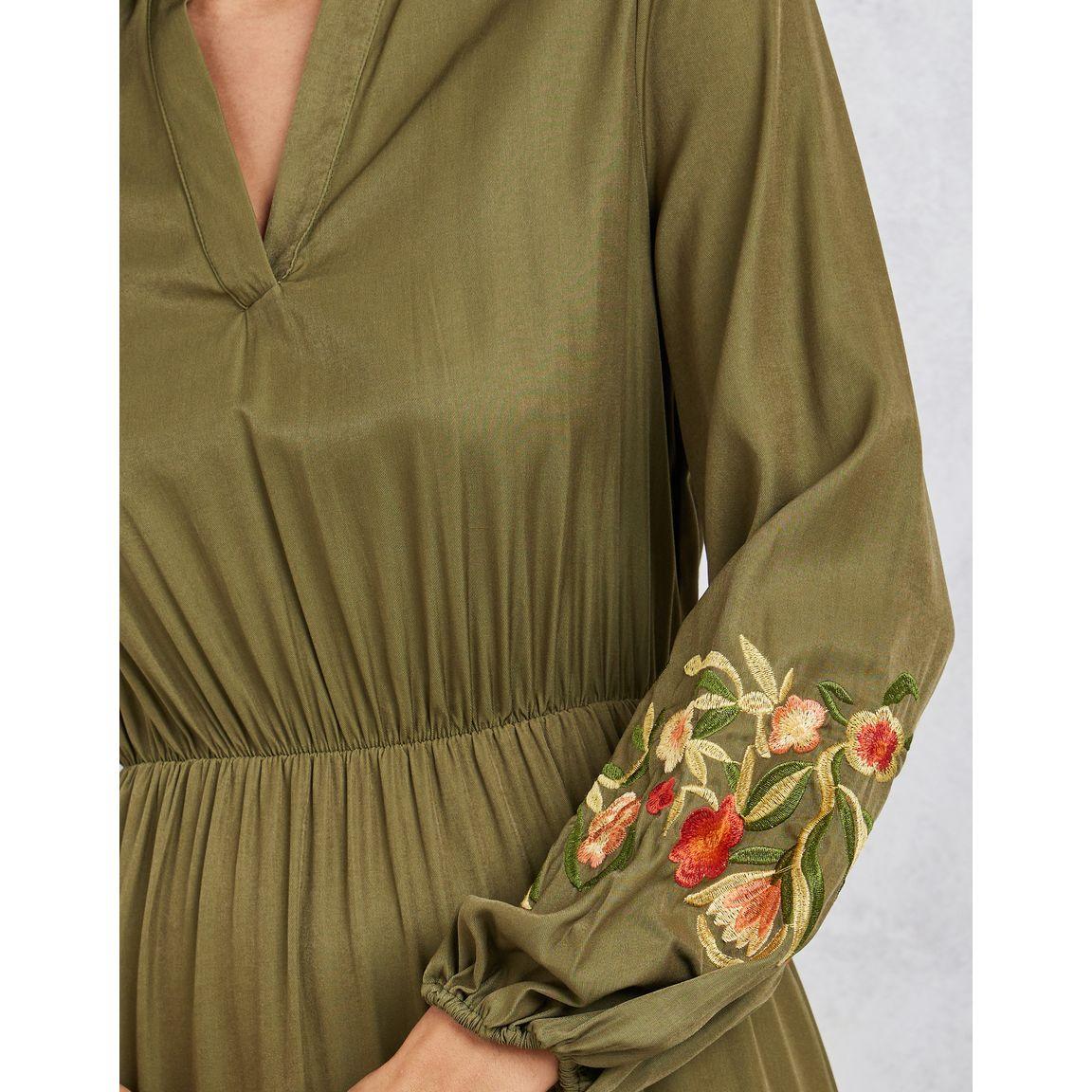 Styli Embroidered Sleeves Notch Neck Tiered Maxi Dress-women-clothing-dresses-image-3