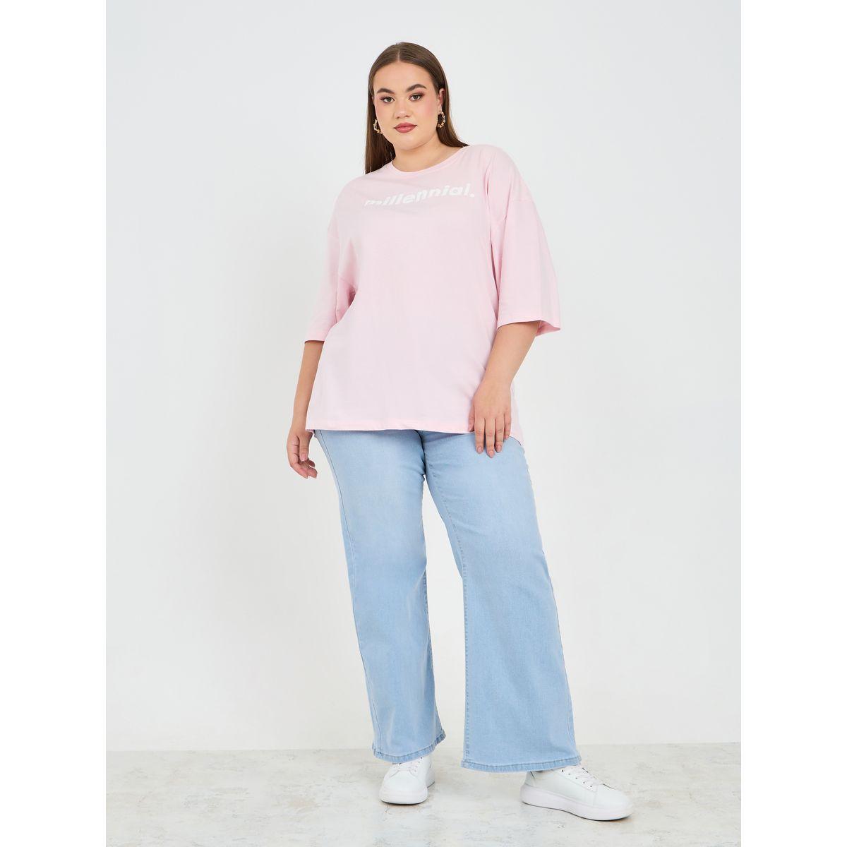Styli Plus Oversized Printed Drop Shoulder T-Shirt-women-clothing-tshirts-image-2