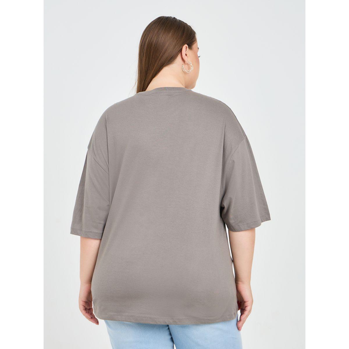 Styli Plus Oversized Embroidered Slogan Drop Shoulder T-Shirt-women-clothing-tshirts-image-4
