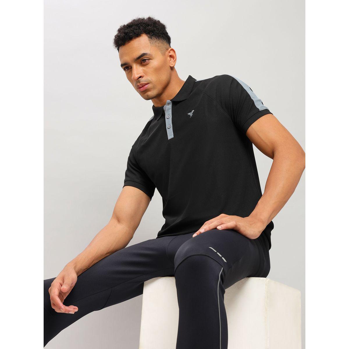 Technosport X Styli 2-Way Stretch Contrast Panel Slim Fit Active Polo-men-clothing-sportswearandactivewear-tshirtsandpolos-image-1