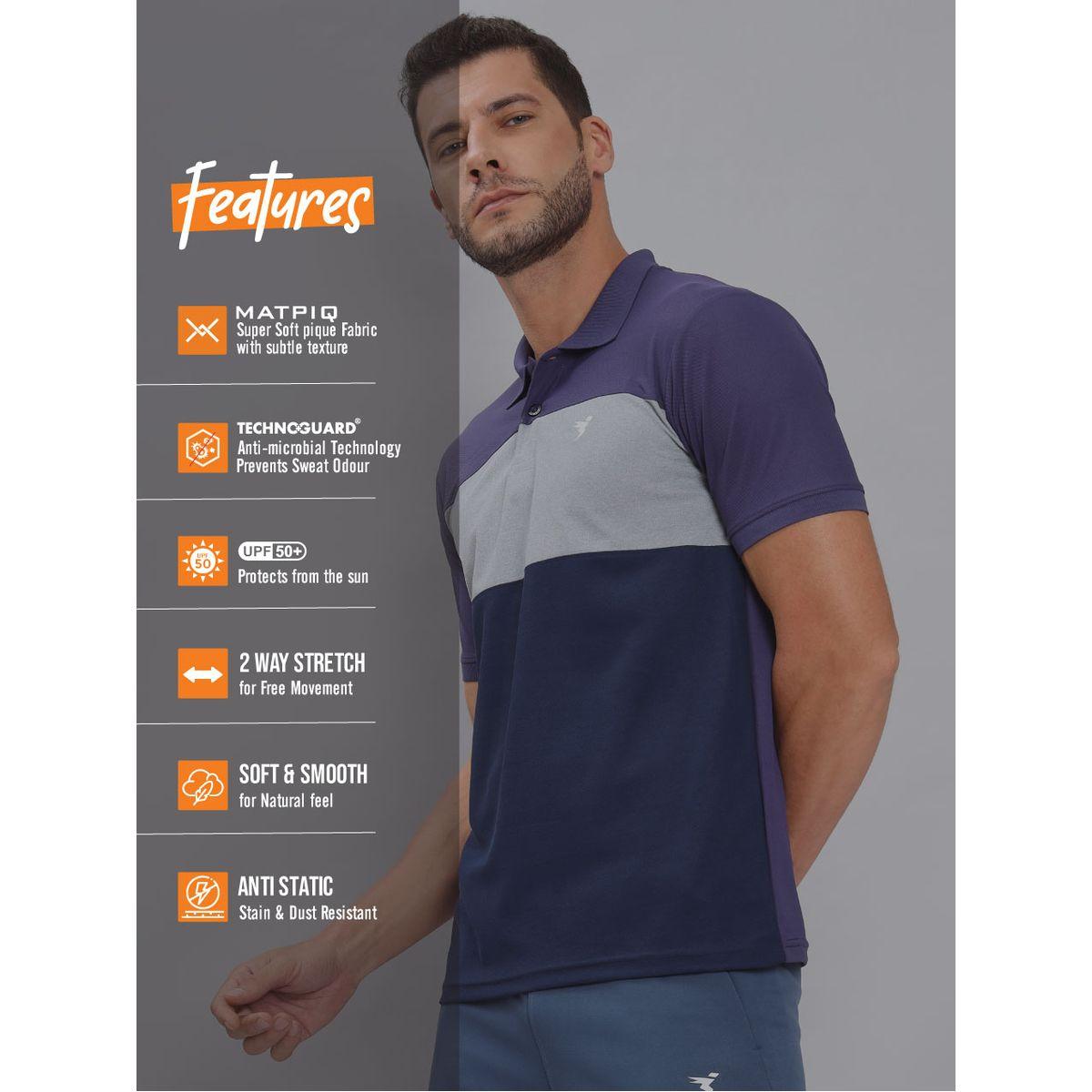 Technosport X Styli 2-Way Stretch Contrast Panel Slim Fit Active Polo-men-clothing-sportswearandactivewear-tshirtsandpolos-image-2