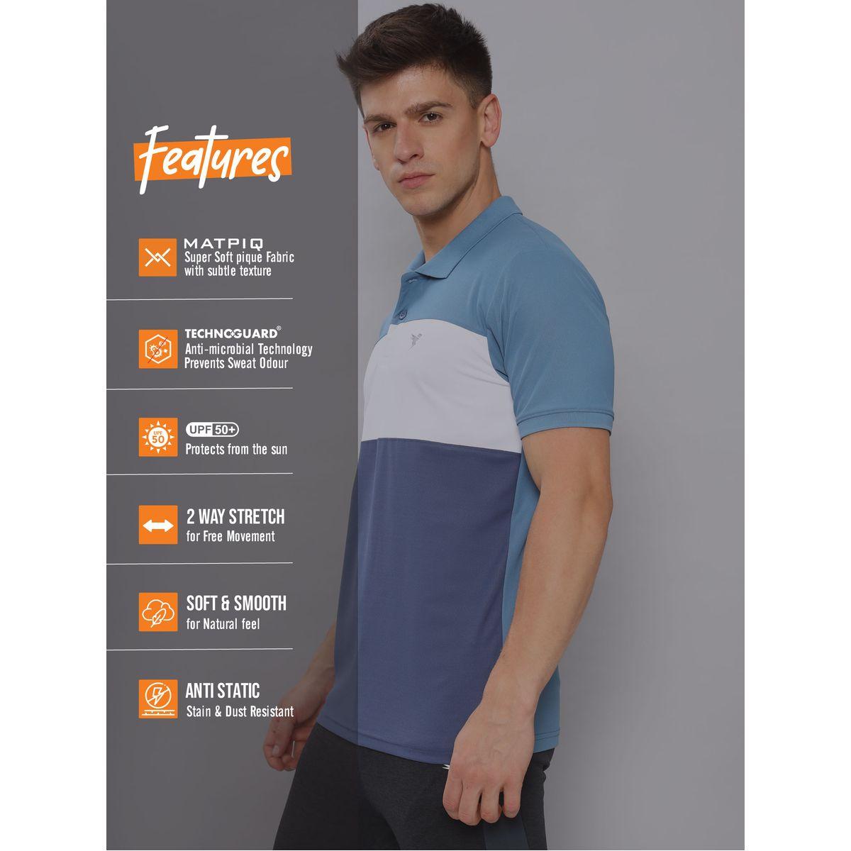 Technosport X Styli 2-Way Stretch Contrast Panel Slim Fit Active Polo-men-clothing-sportswearandactivewear-tshirtsandpolos-image-2