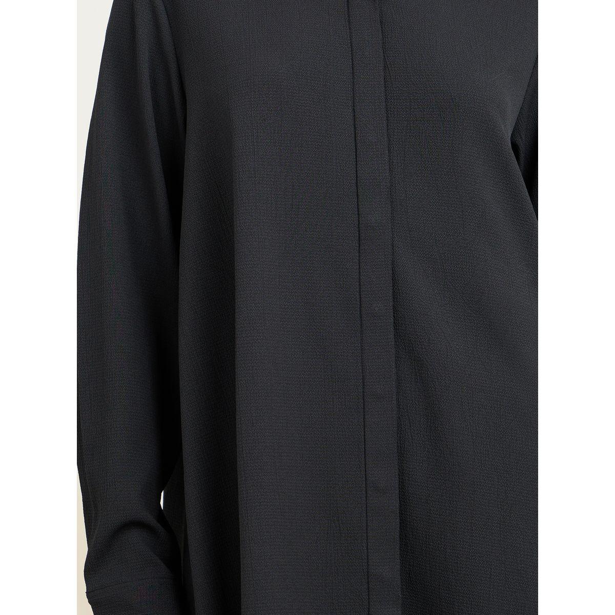 Styli Textured Longline Shirt & Wide Leg Pants Co-Ords-women-clothing-coordsets-image-3