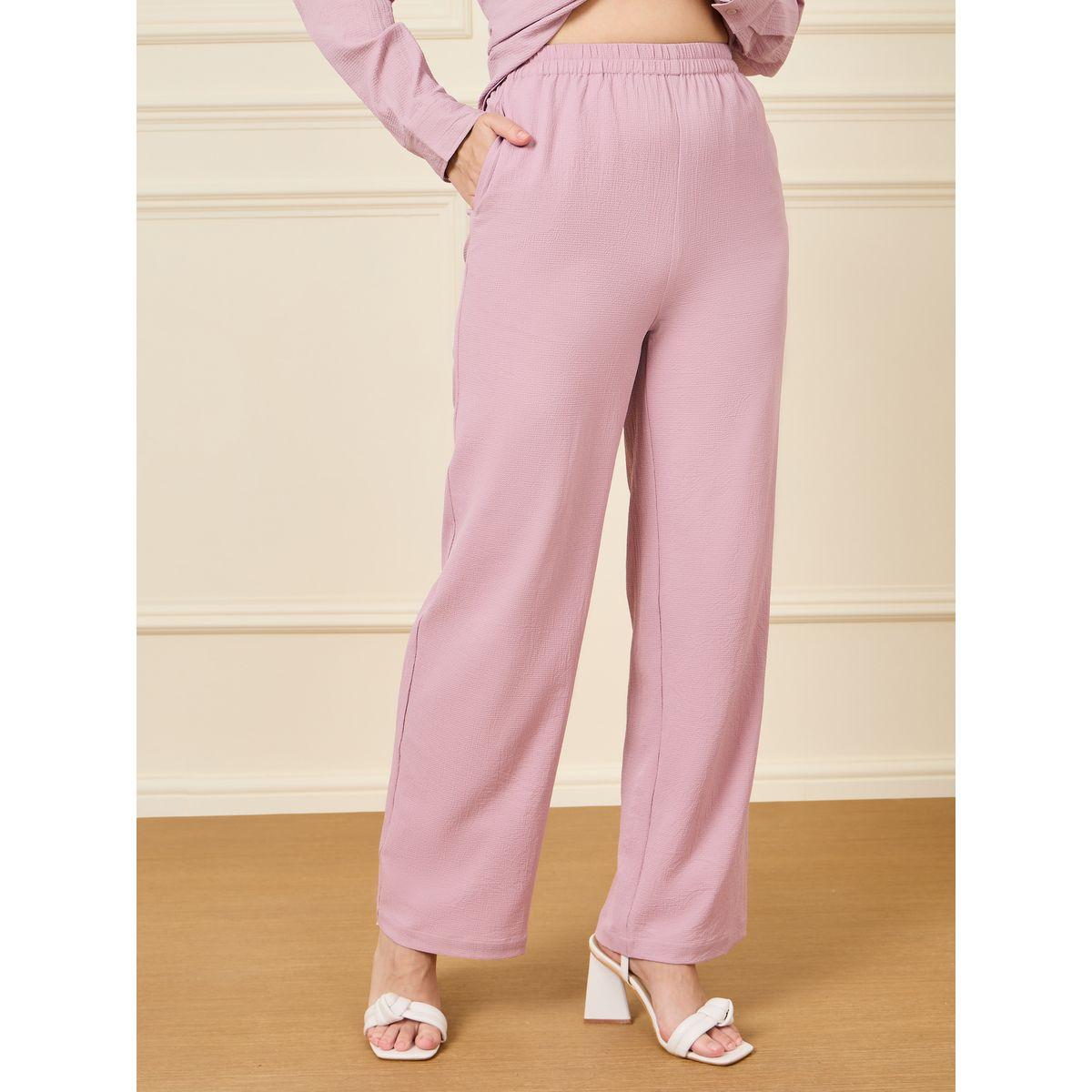 Styli Textured Longline Shirt & Wide Leg Pants Co-Ords-women-clothing-coordsets-image-5