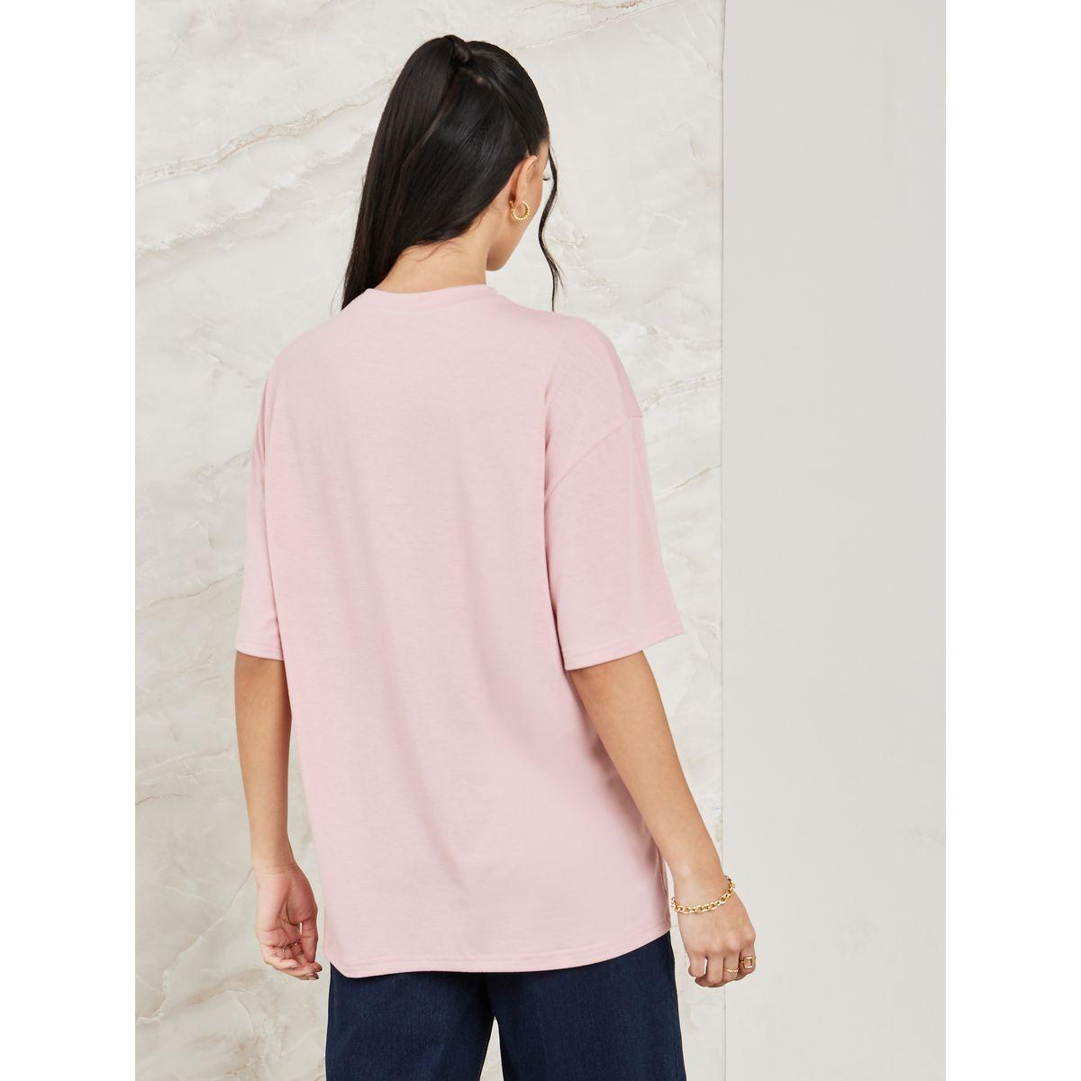 Styli Oversized Colorblock Slogan Print T-Shirt-women-clothing-tshirts-image-5