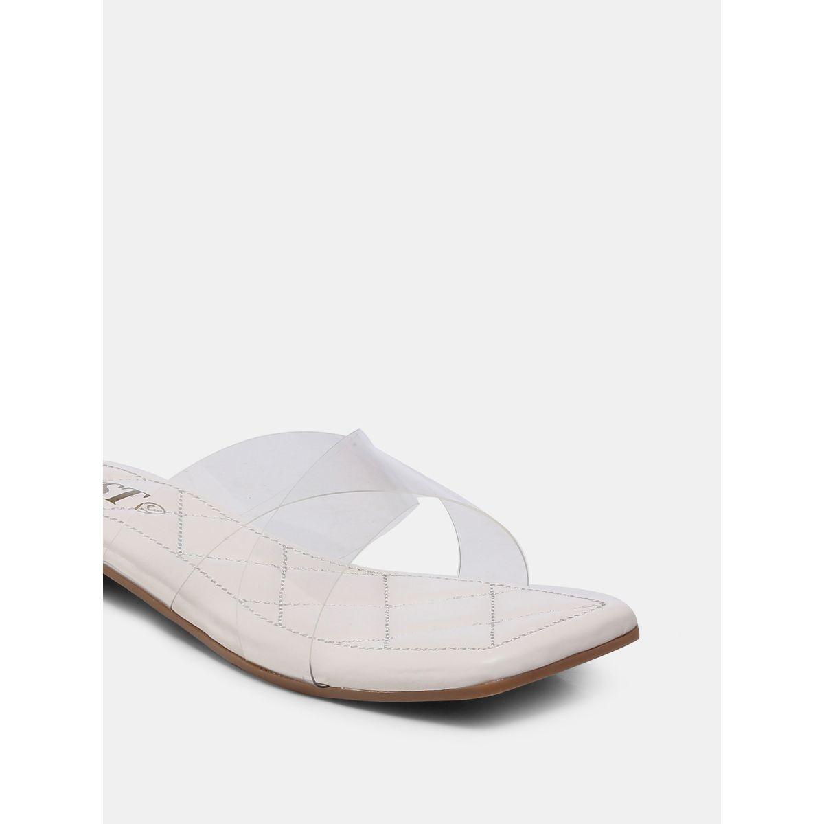 GNIST X Styli Quilted Detail Transparent Strap Flat Sandals-women-shoes-loafersandmoccasins-image-3