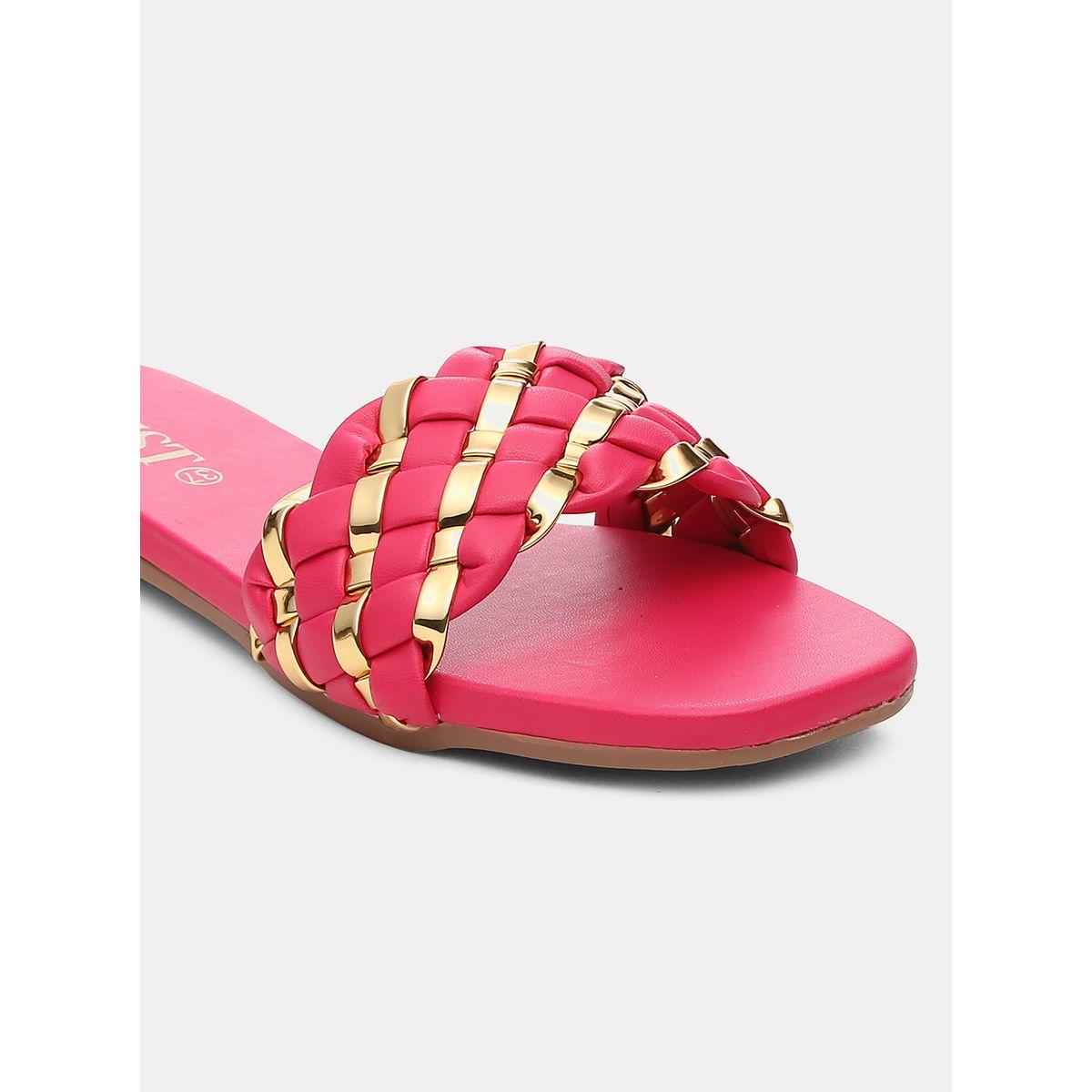 صندل فلات بتفاصيل براقة جنِست × ستايلي-women-shoes-sandals-flats-image-3