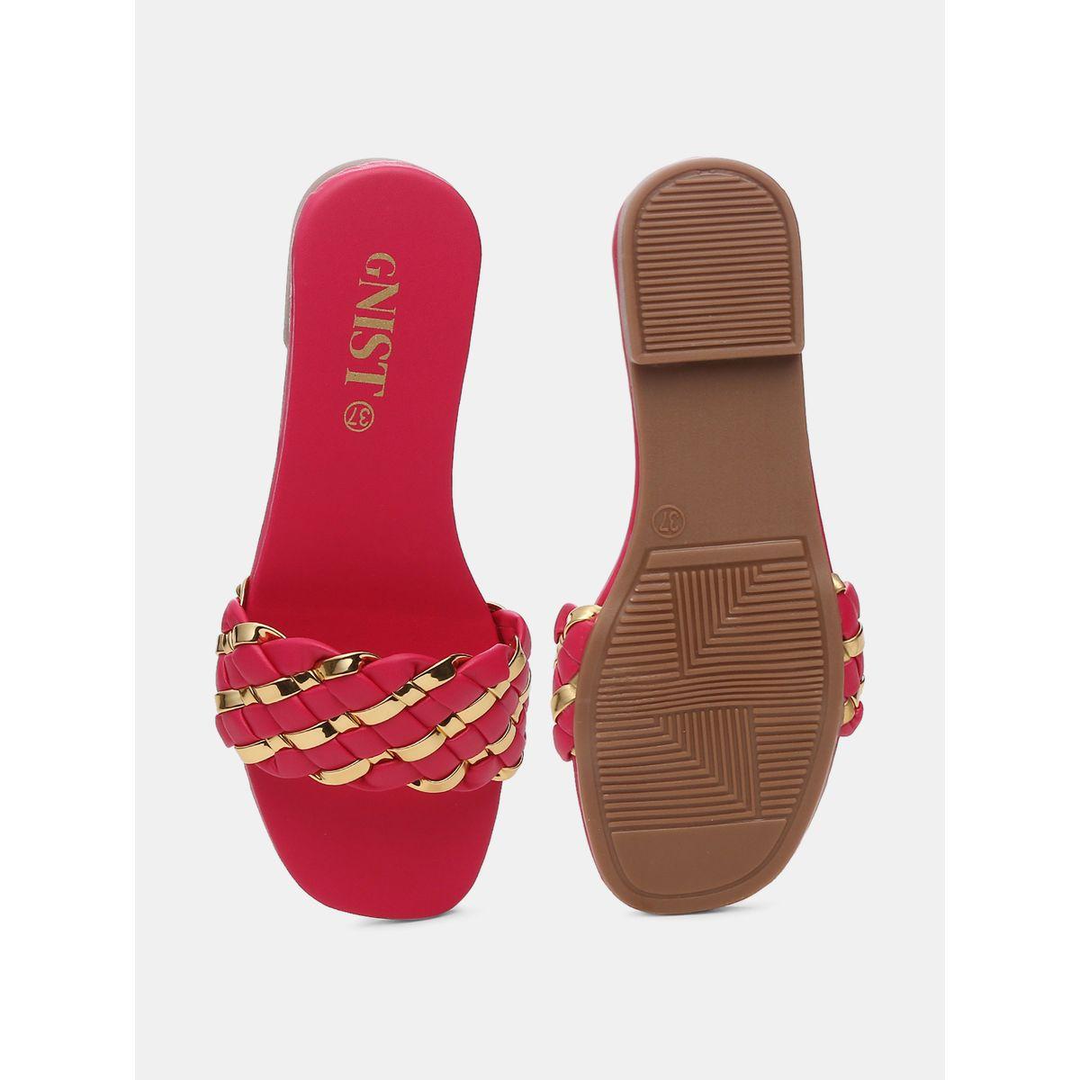 صندل فلات بتفاصيل براقة جنِست × ستايلي-women-shoes-sandals-flats-image-7