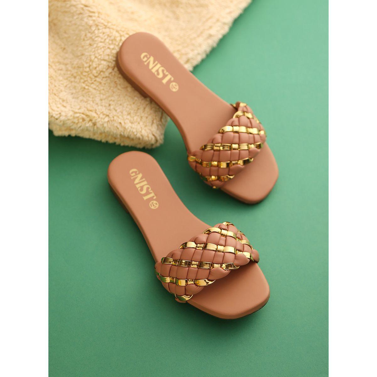 صندل فلات بتفاصيل براقة جنِست × ستايلي-women-shoes-loafersandmoccasins-image-1