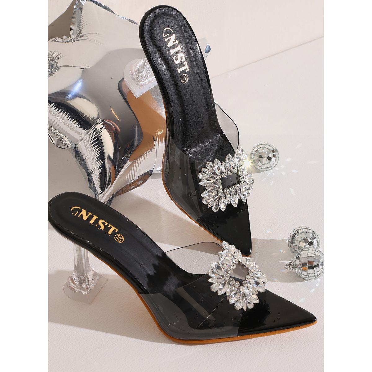 GNIST Embellished Accent Peep Toe Sandals-women-shoes-heels-image-1