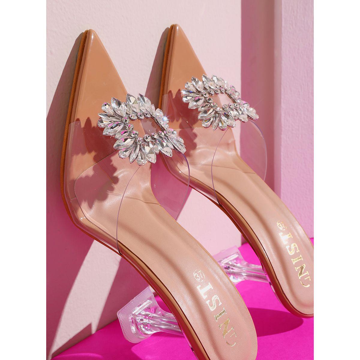 GNIST Embellished Accent Peep Toe Sandals-women-shoes-heels-image-1