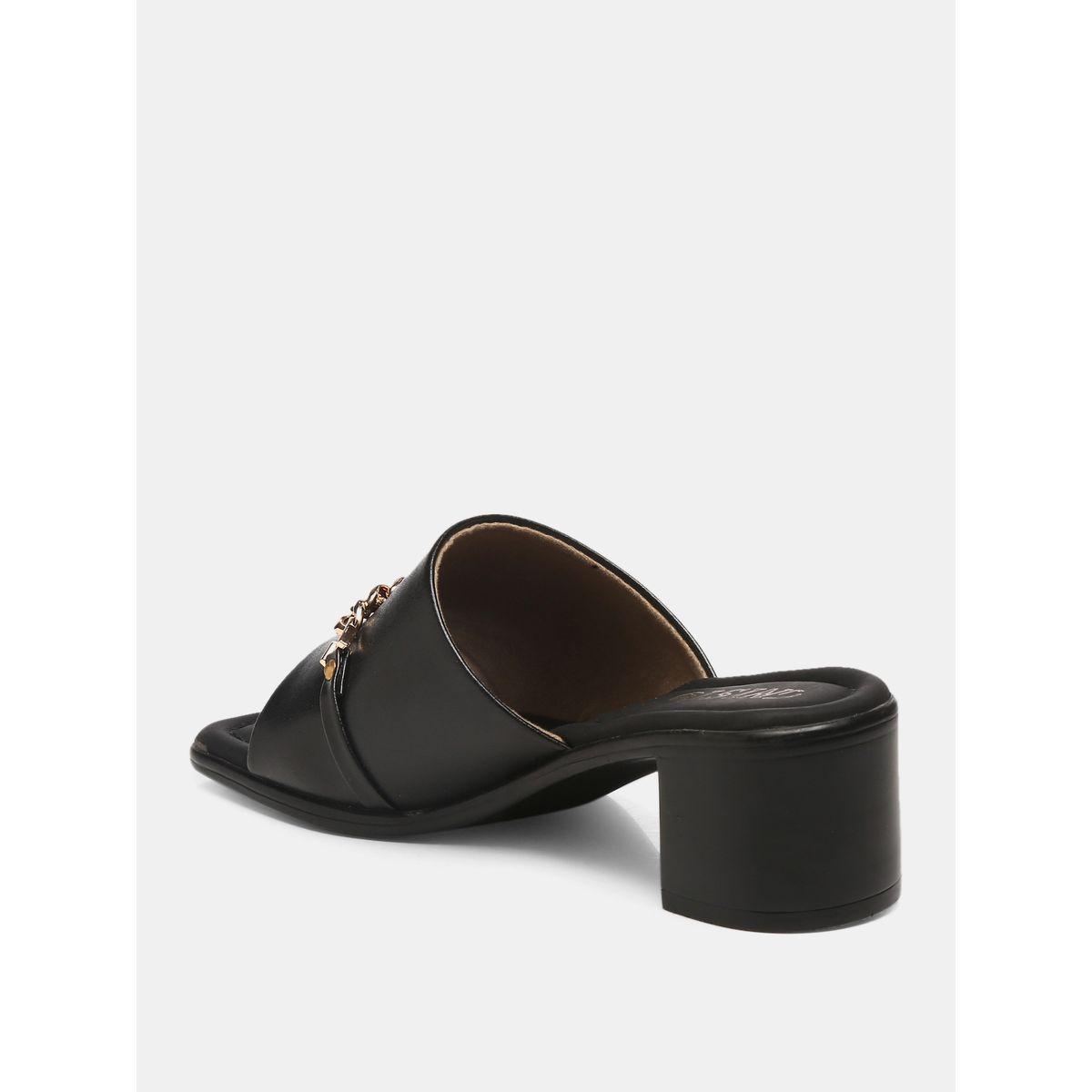 GNIST X Styli  Chain Embellished Block Heel Sandals-women-shoes-heels-image-6