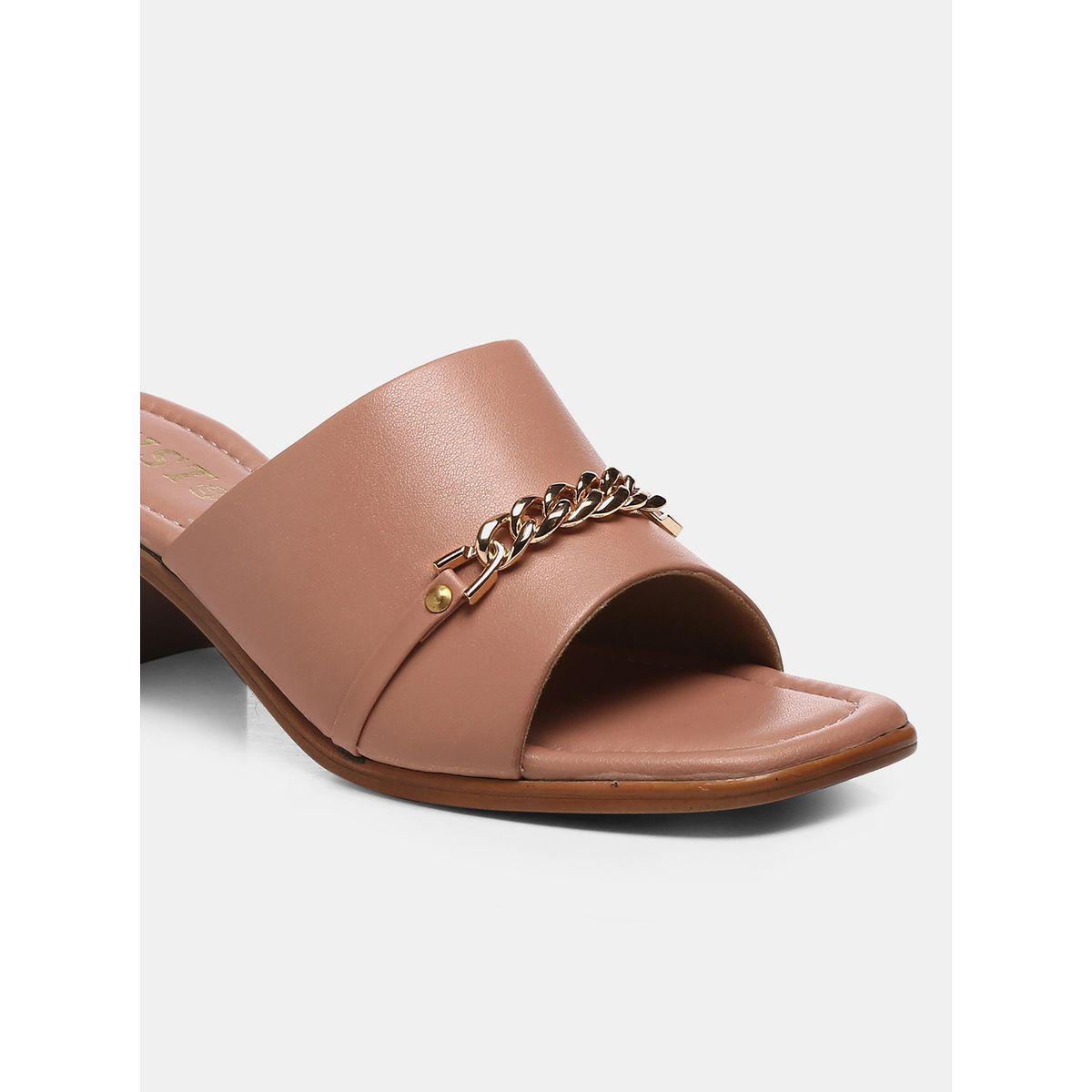 GNIST X Styli  Chain Embellished Block Heel Sandals-women-shoes-heels-image-3