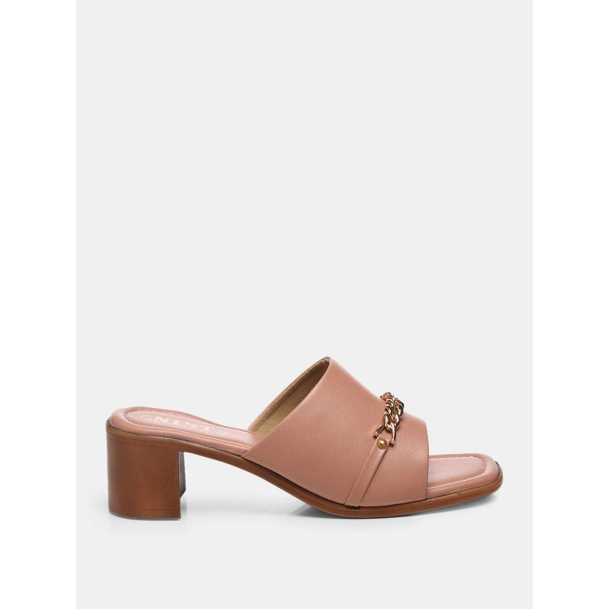 GNIST X Styli  Chain Embellished Block Heel Sandals-women-shoes-heels-image-5