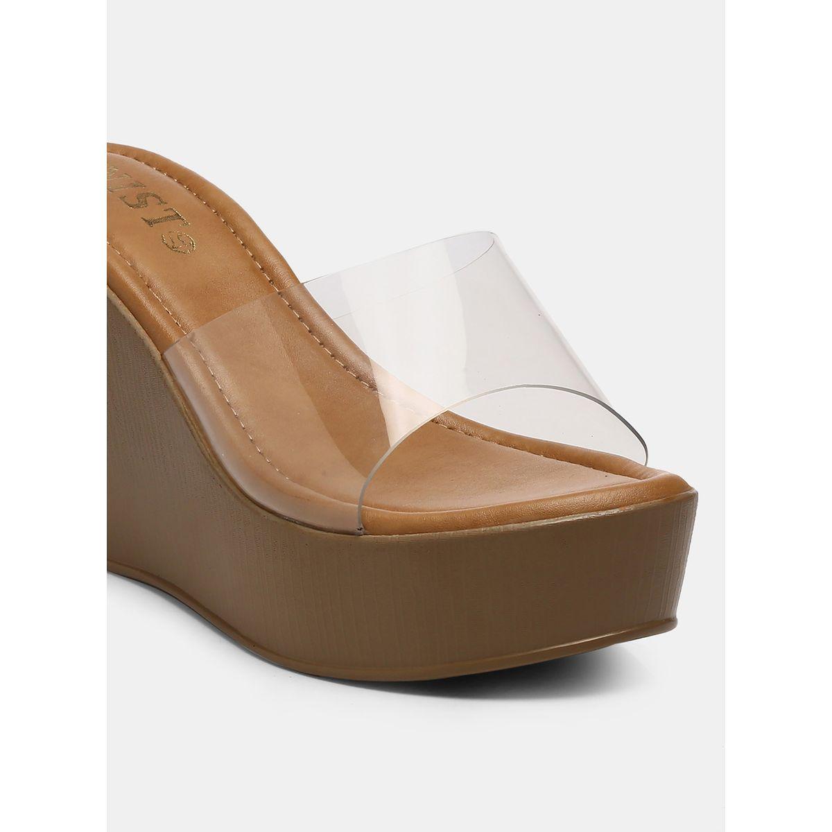 GNIST X Styli  Transparent Strap Wedge Heel Sandals-women-shoes-heels-image-3