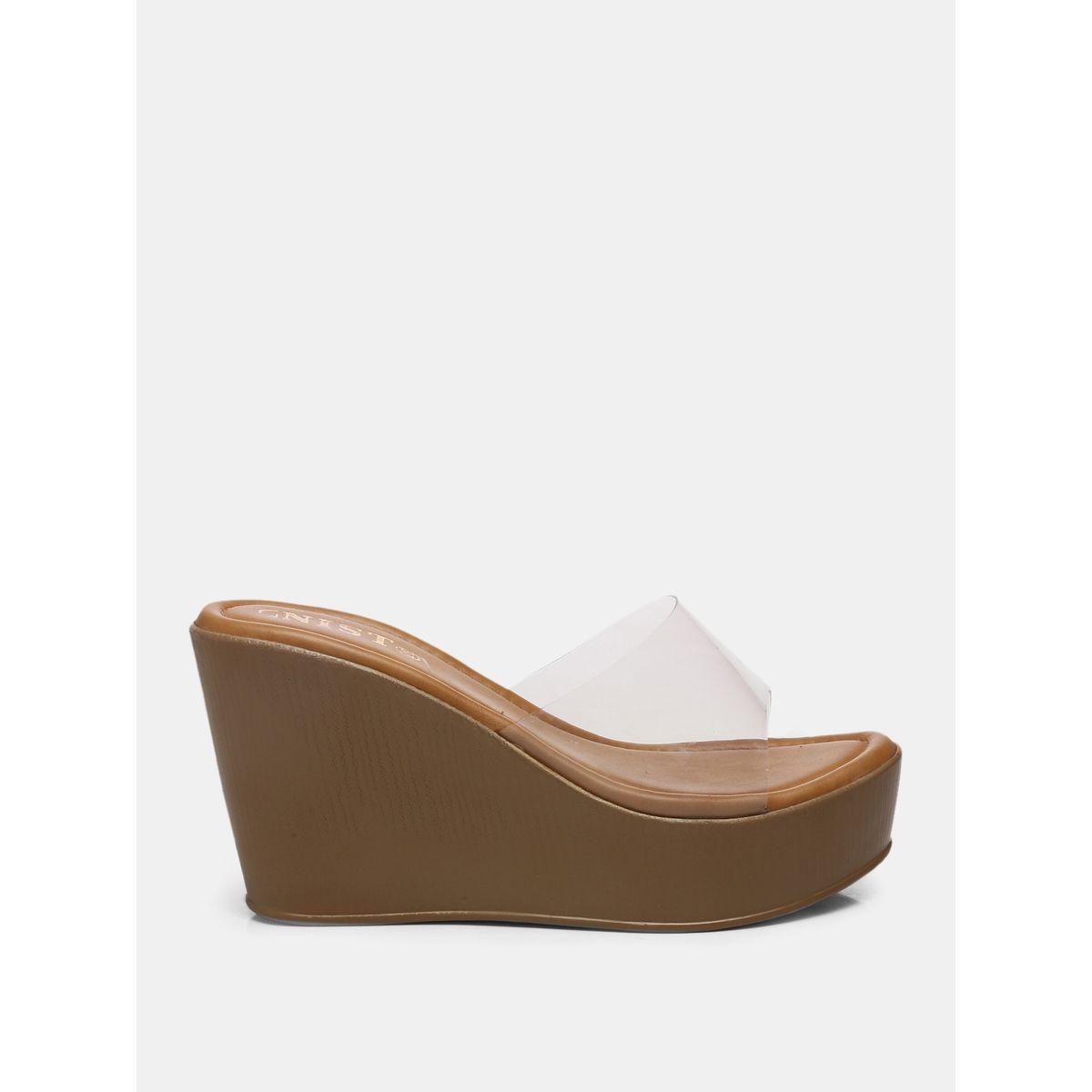 GNIST X Styli  Transparent Strap Wedge Heel Sandals-women-shoes-heels-image-5