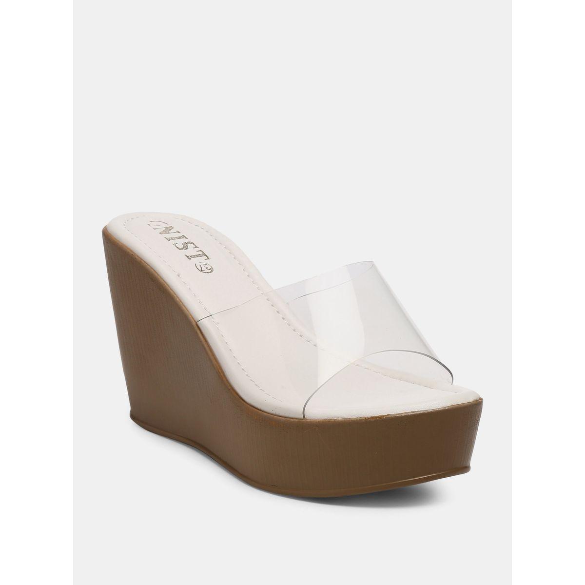 GNIST X Styli  Transparent Strap Wedge Heel Sandals-women-shoes-heels-image-2