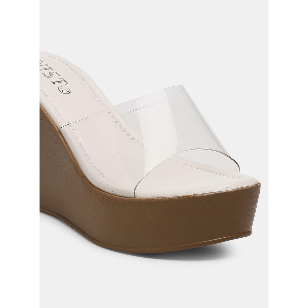 GNIST X Styli  Transparent Strap Wedge Heel Sandals-women-shoes-heels-image-3