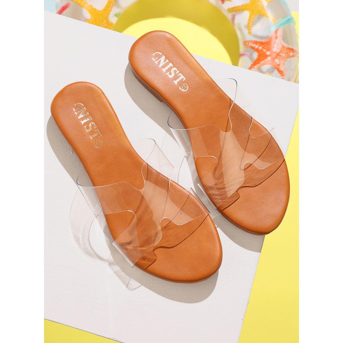 GNIST X Styli  Wide Transparent Strap Flat Sandals-women-shoes-sandals-flats-image-1