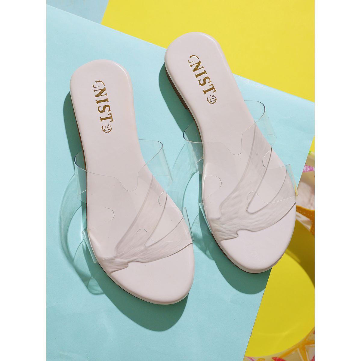 صندل فلات بسير شفاف جنِست × ستايلي-women-shoes-sandals-flats-image-1