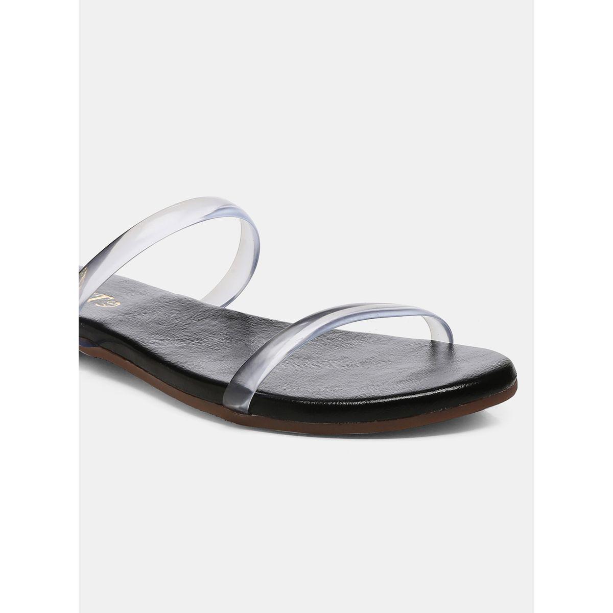 GNIST X Styli  Open Toe Transparent Strap Flat Sandals-women-shoes-sandals-flats-image-3