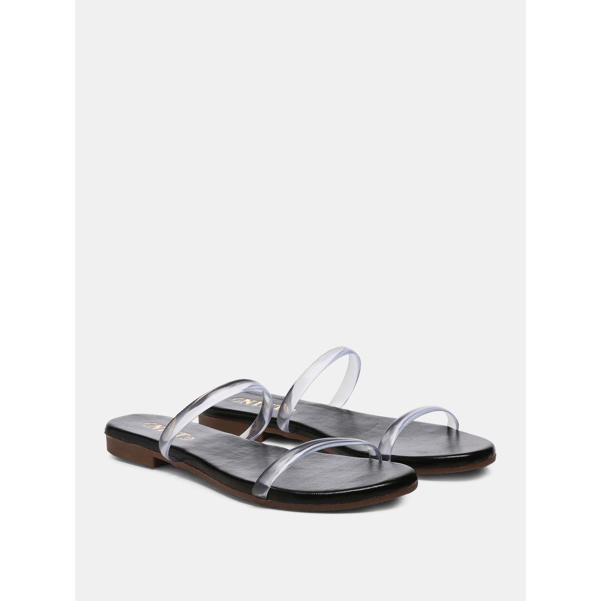 GNIST X Styli  Open Toe Transparent Strap Flat Sandals-women-shoes-sandals-flats-image-4