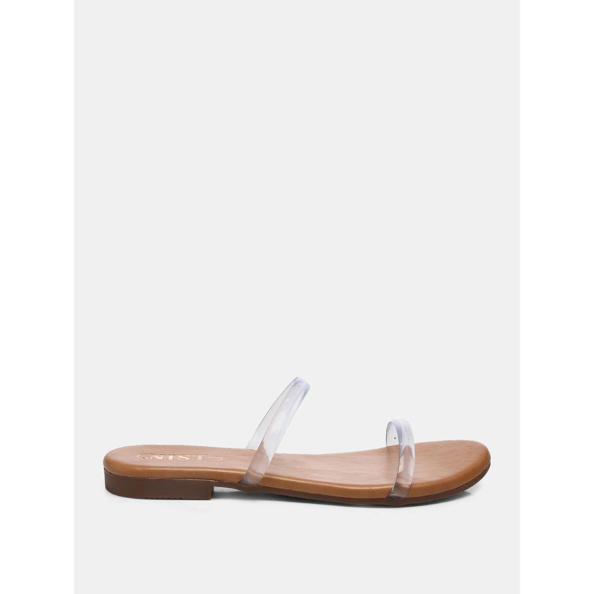 GNIST X Styli  Open Toe Transparent Strap Flat Sandals-women-shoes-sandals-flats-image-5
