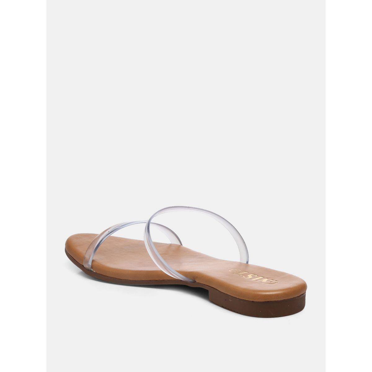 GNIST X Styli  Open Toe Transparent Strap Flat Sandals-women-shoes-sandals-flats-image-6