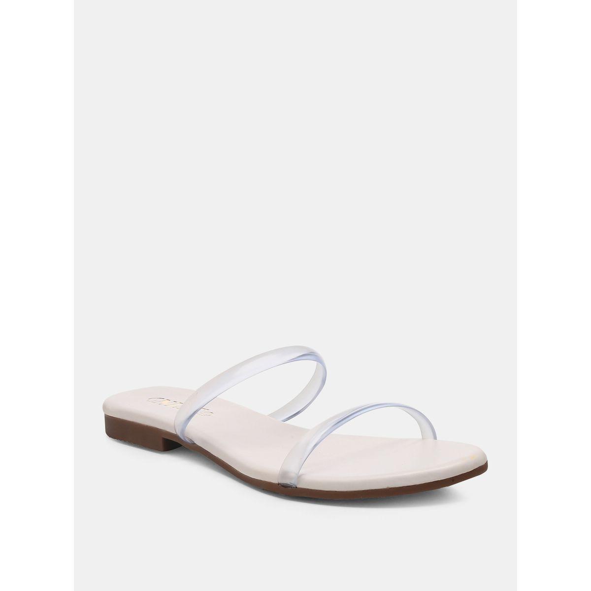 GNIST X Styli  Open Toe Transparent Strap Flat Sandals-women-shoes-sandals-flats-image-2