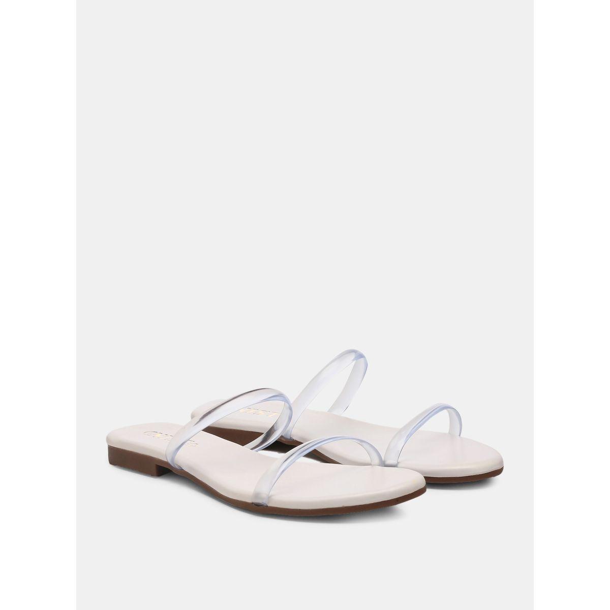 GNIST X Styli  Open Toe Transparent Strap Flat Sandals-women-shoes-sandals-flats-image-4