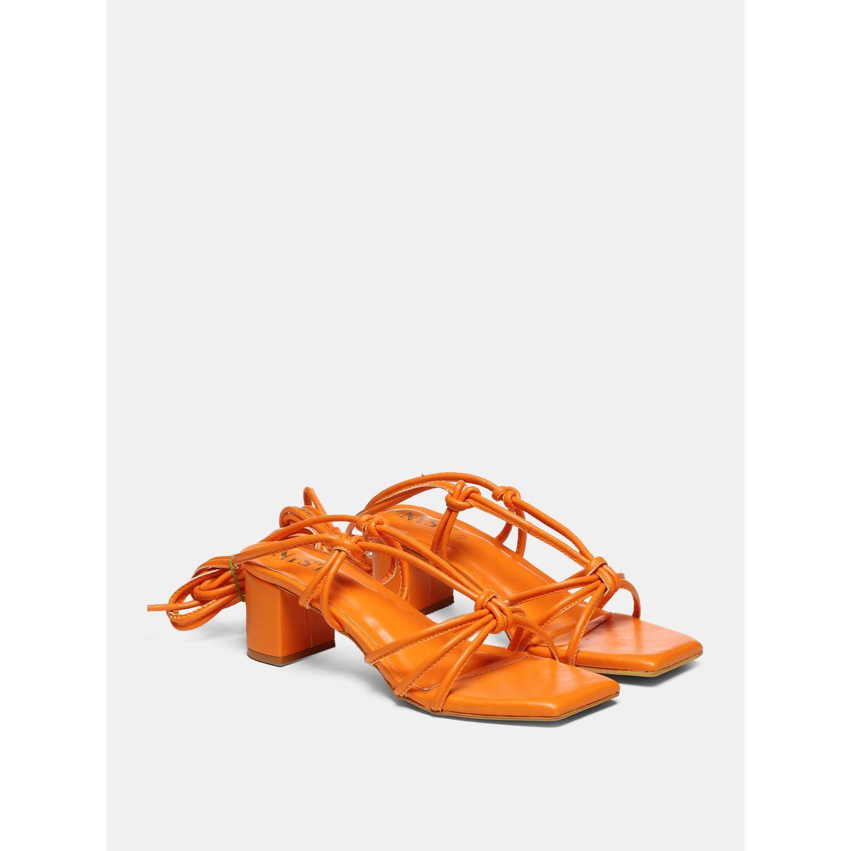 GNIST X Styli  Tie Up Knot Strap Block Heel Sandals-women-shoes-heels-image-4