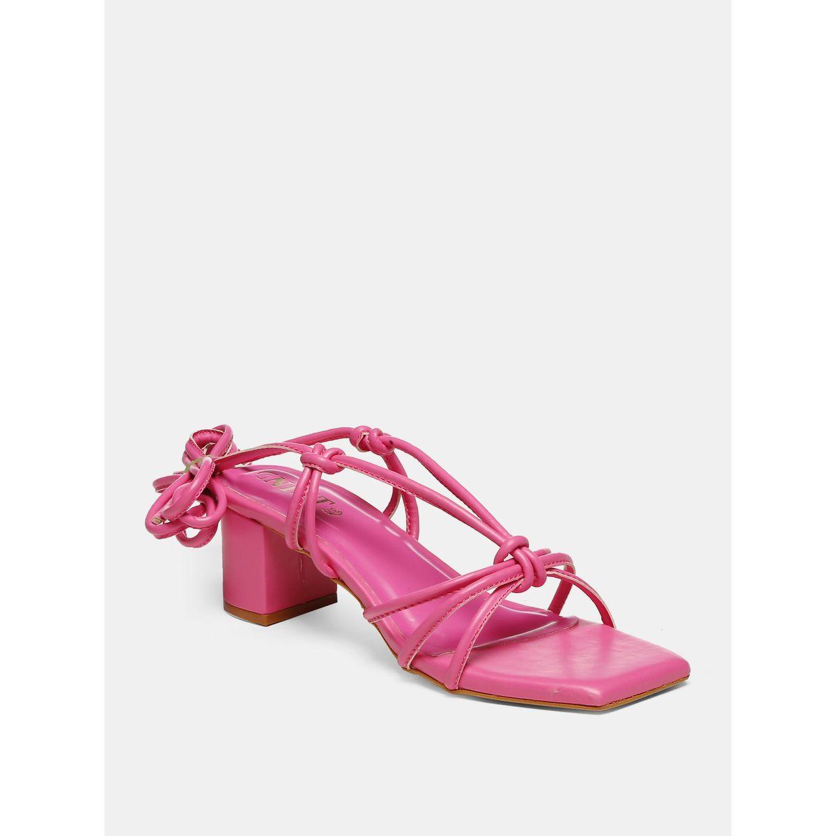 GNIST X Styli  Tie Up Knot Strap Block Heel Sandals-women-shoes-heels-image-2