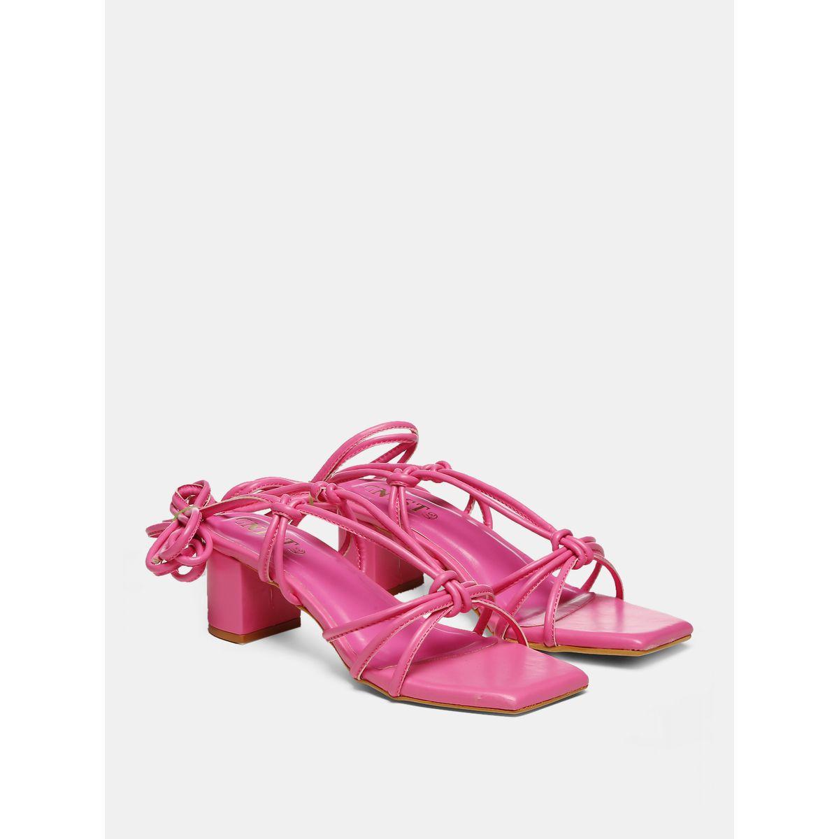 GNIST X Styli  Tie Up Knot Strap Block Heel Sandals-women-shoes-heels-image-4