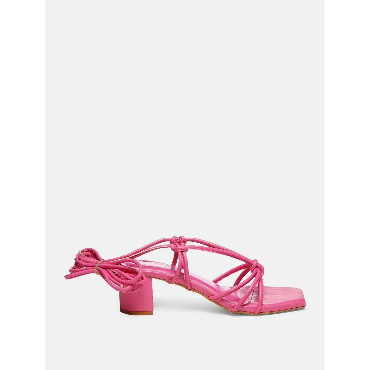 GNIST X Styli  Tie Up Knot Strap Block Heel Sandals-women-shoes-heels-image-5