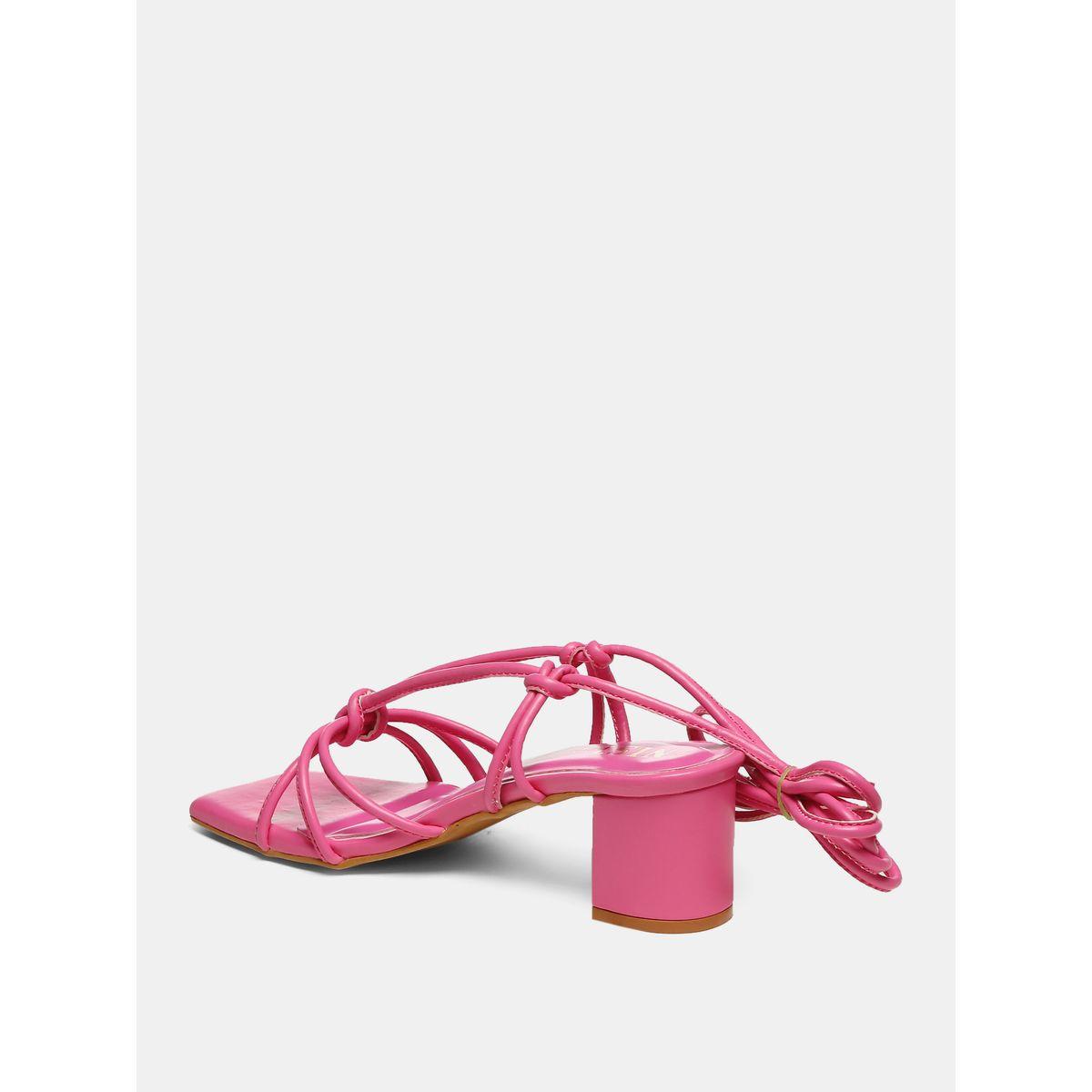 GNIST X Styli  Tie Up Knot Strap Block Heel Sandals-women-shoes-heels-image-6