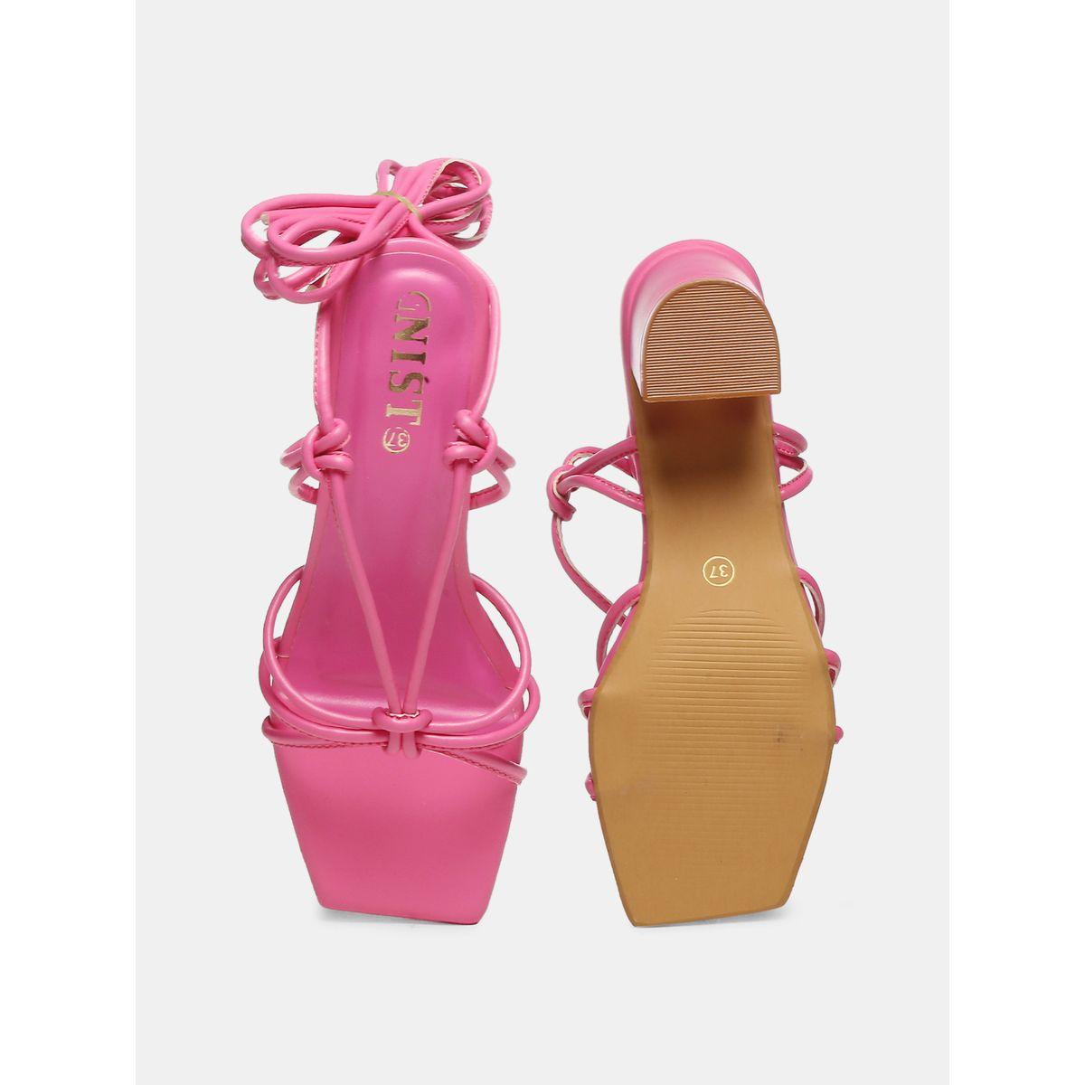GNIST X Styli  Tie Up Knot Strap Block Heel Sandals-women-shoes-heels-image-7