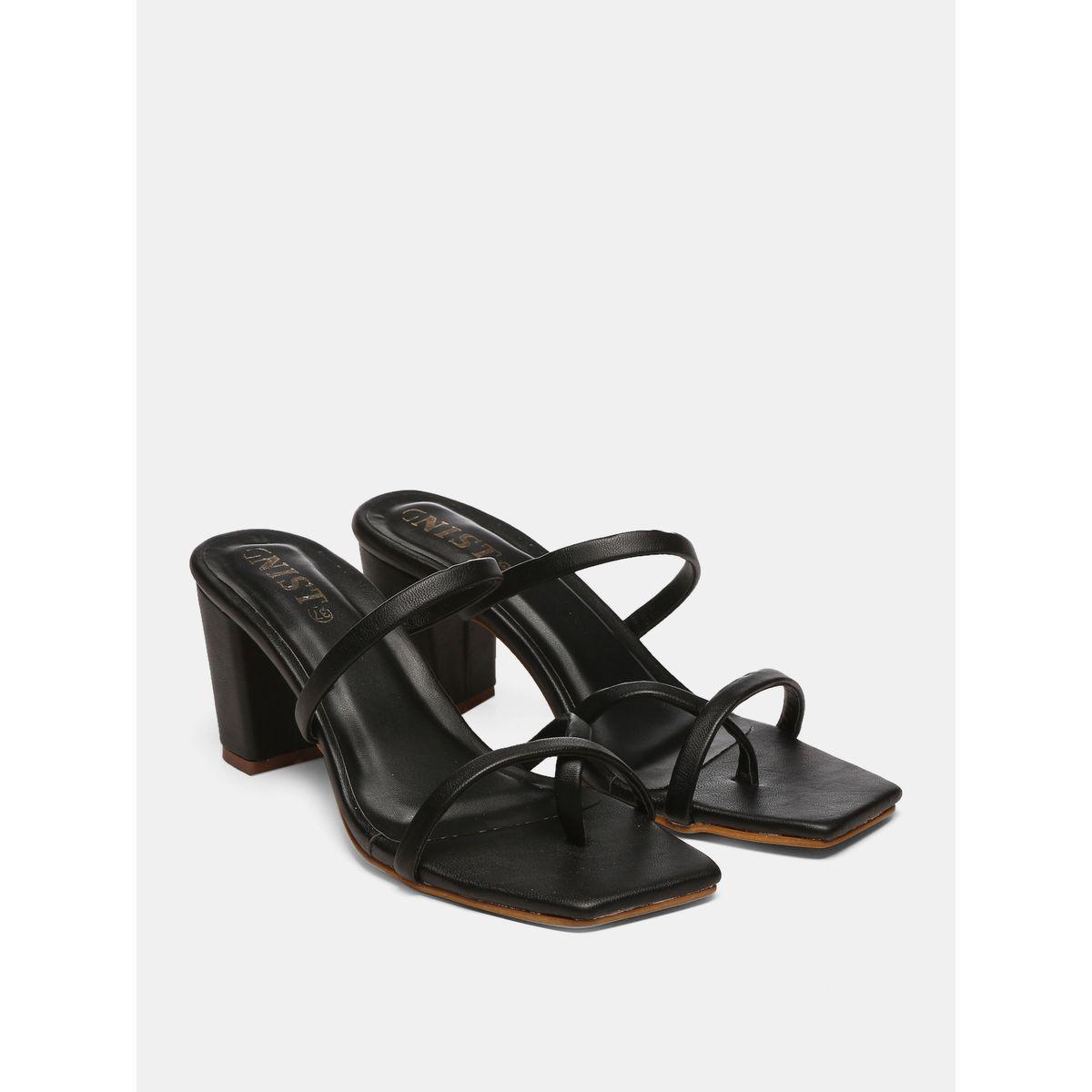 GNIST X Styli  Square Toe Slim Strap Block Heel Sandals-women-shoes-heels-image-4