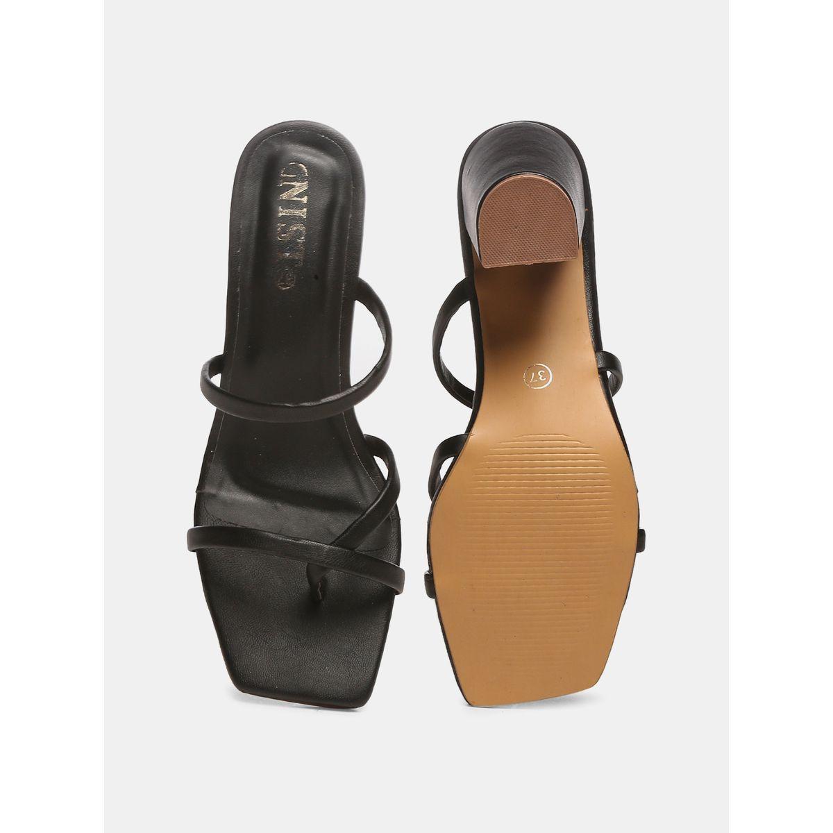 GNIST X Styli  Square Toe Slim Strap Block Heel Sandals-women-shoes-heels-image-7