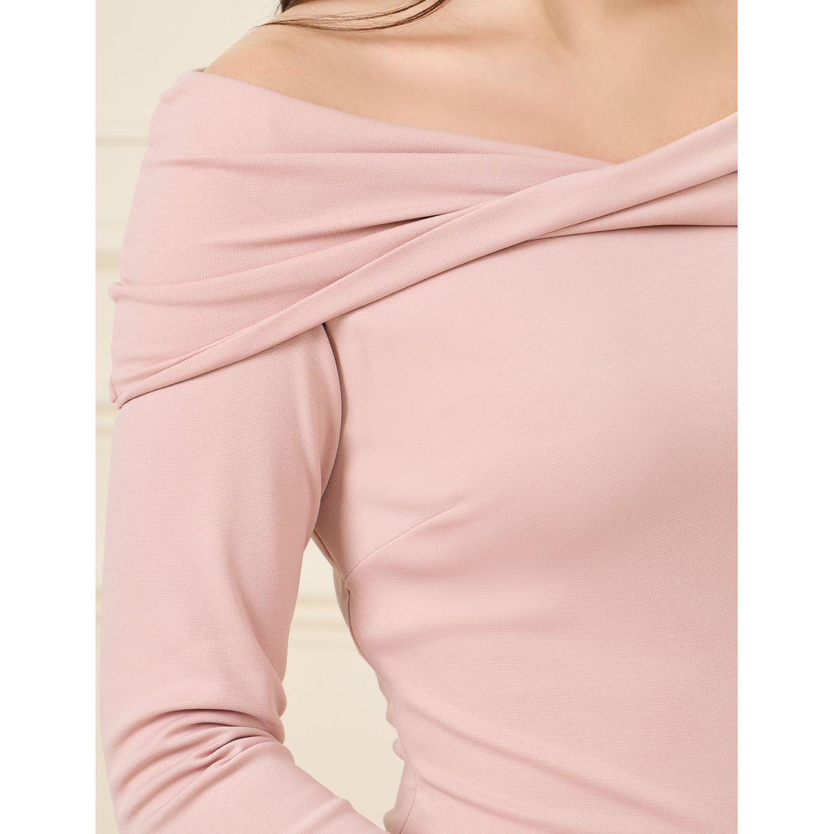 Styli Off Shoulder Neck Shift Midi Dress-women-clothing-dresses-image-3