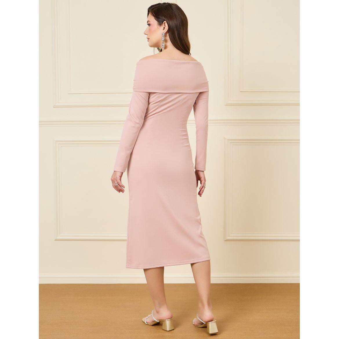Styli Off Shoulder Neck Shift Midi Dress-women-clothing-dresses-image-4