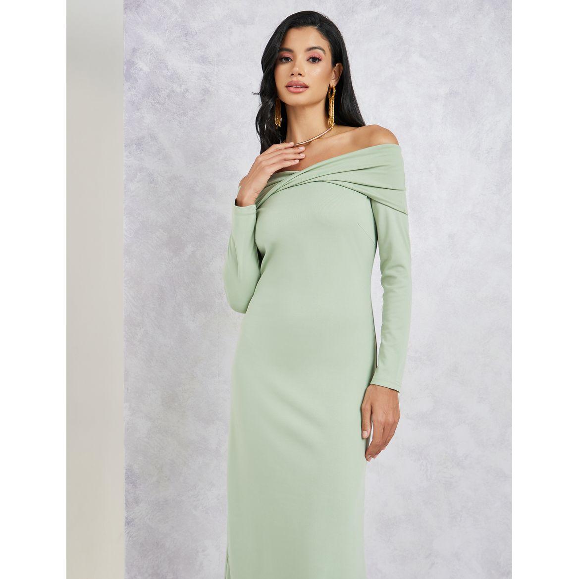 فستان ميدي بأكتاف مكشوفة-women-clothing-dresses-image-2