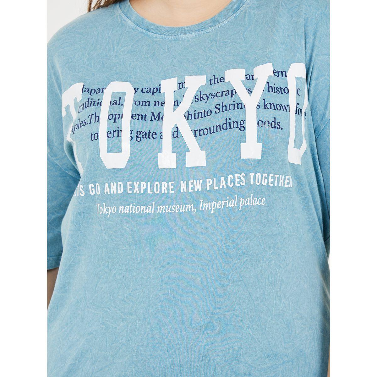 Styli Plus Oversized Acid Wash Tokyo Print T-shirt-women-clothing-tshirts-image-4