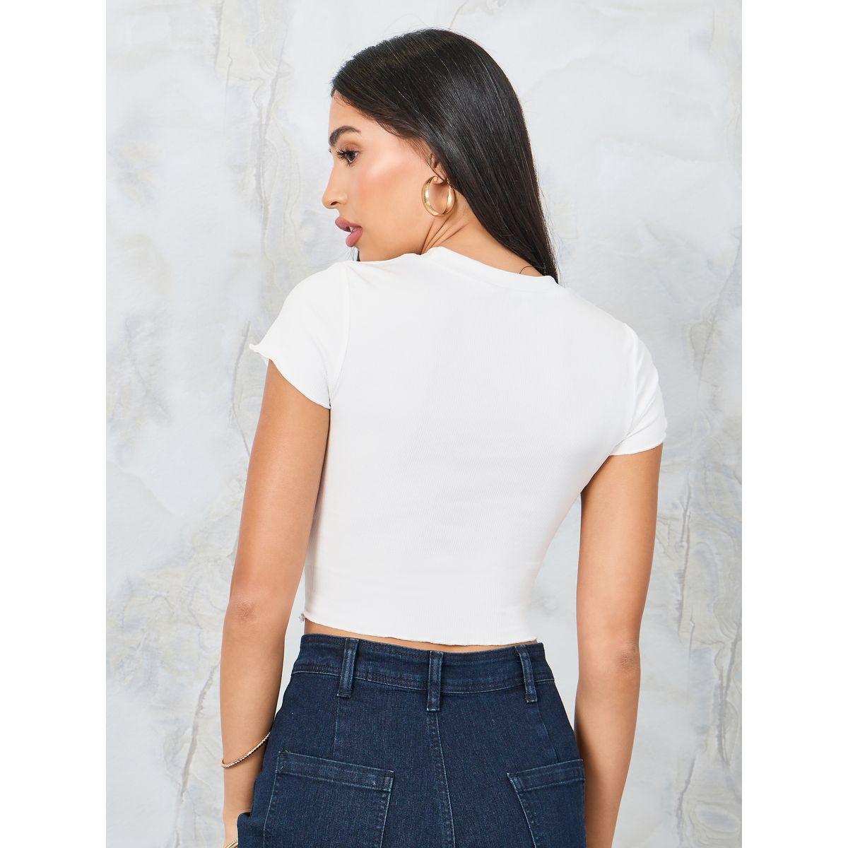 Styli Embroidery Detail Ribbed Crop T-Shirt-women-clothing-tshirts-image-4