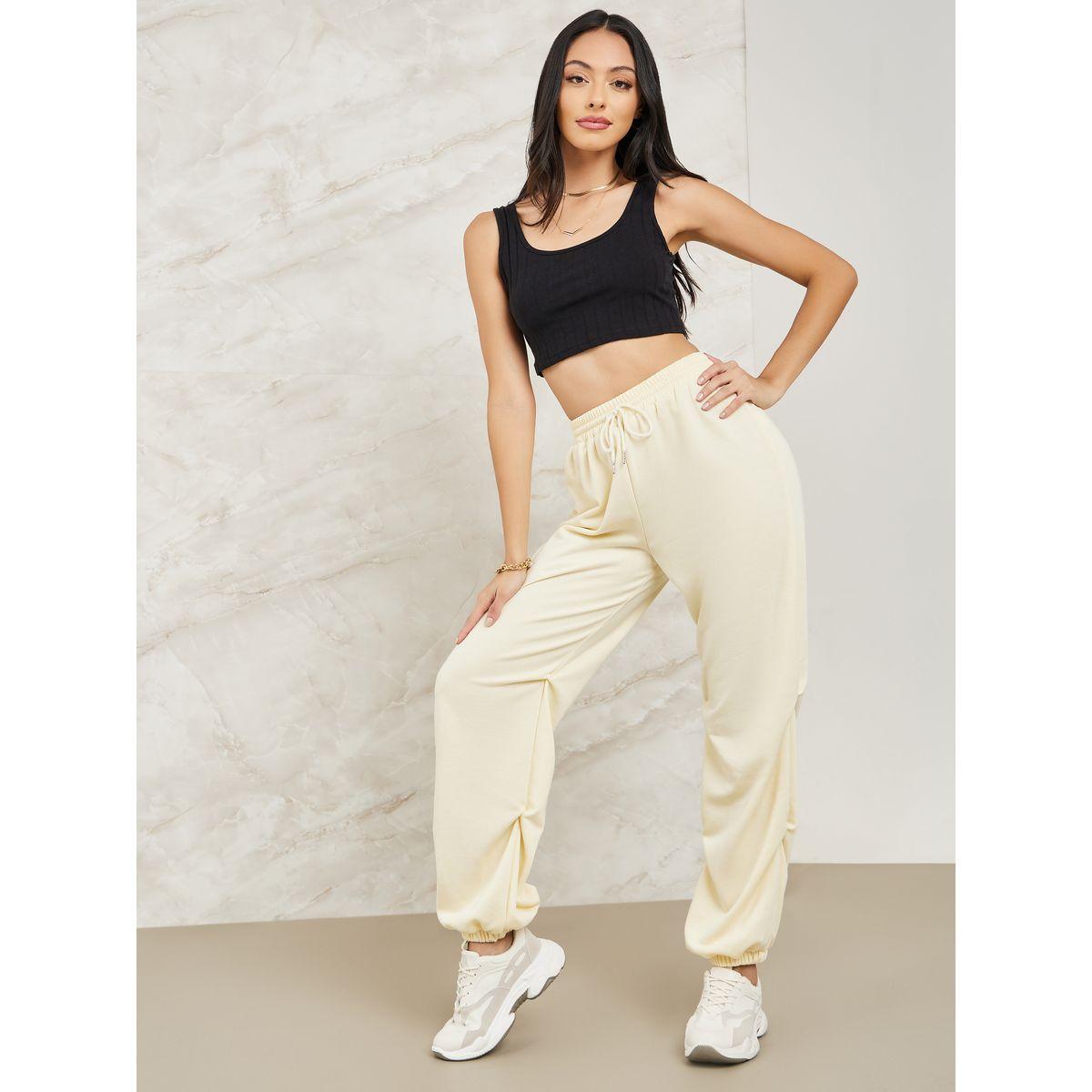 Styli Parachute Wide Leg Joggers with Drawstring-women-clothing-bottoms-joggers-image-1